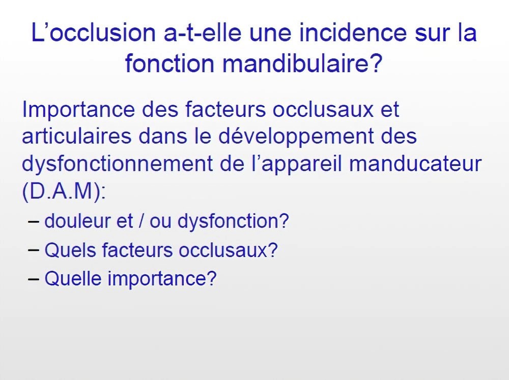 Implantologie dentaire et occlusion