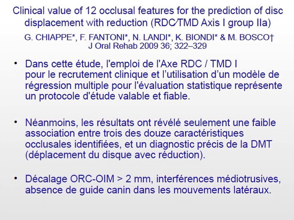 Implantologie dentaire et occlusion