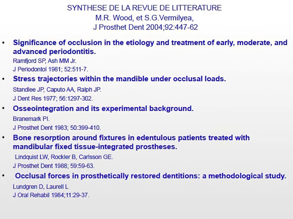 Implantologie dentaire et occlusion