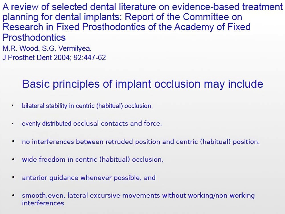 Implantologie dentaire et occlusion