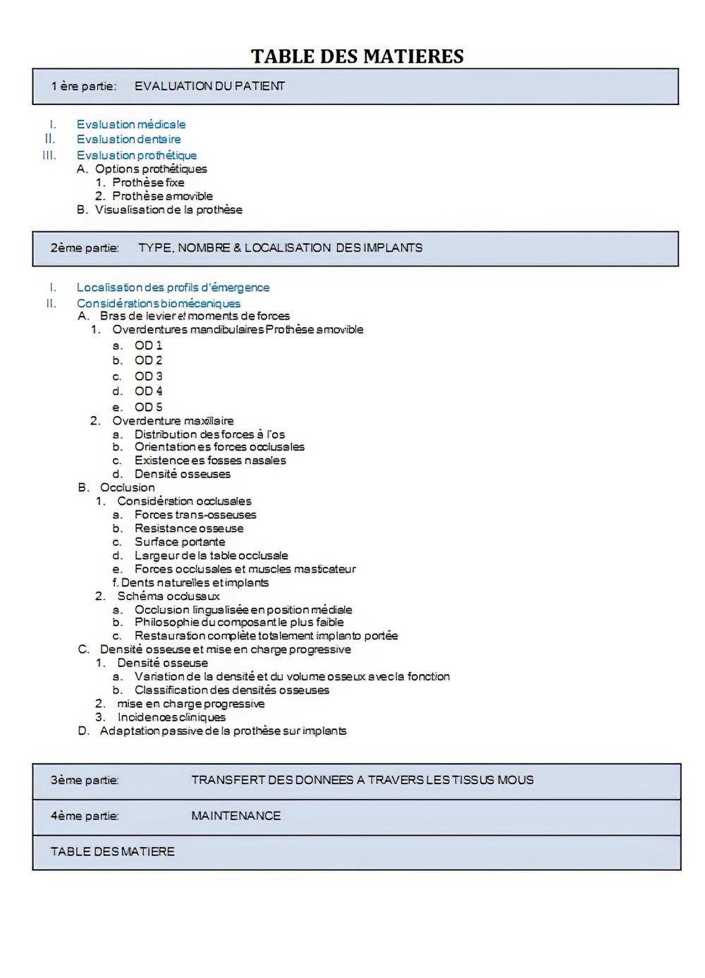 Base de l'implantologie dentaire