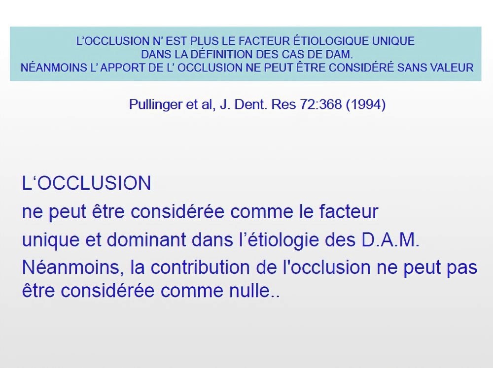 Implantologie dentaire et occlusion